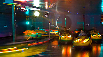 bumper cars glow in the dark