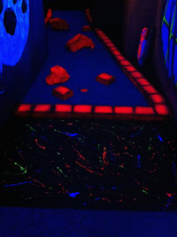 Indoor Glow in the Dark Mini Golf